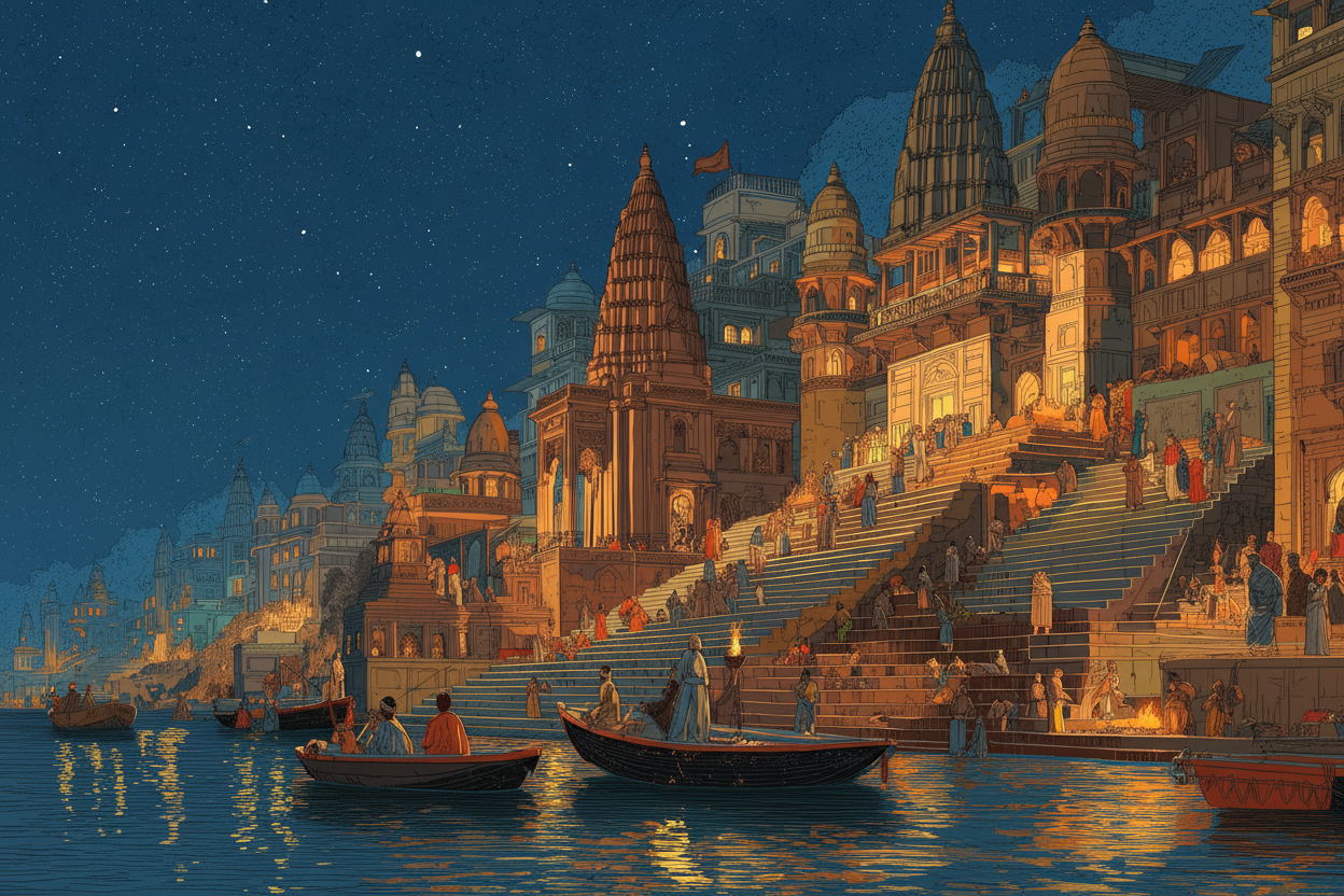Varanasi Ghats Evening Aarti